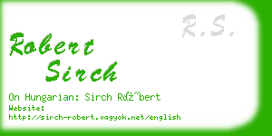 robert sirch business card